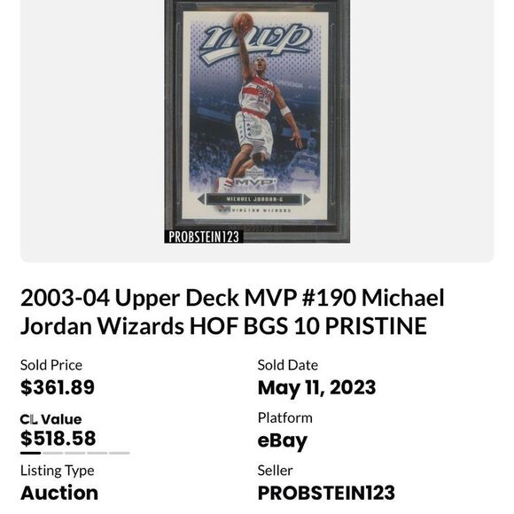 Michael Jordan MVP Trading Card 2003 Upperdeck mint condition - Picture 5 of 5